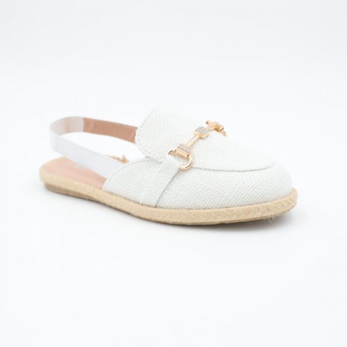 103381960_6833554d89c10 لوفر نسائي صيفي بخلفية مفتوحة لون ابيض - الصورة 1