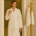 روب حمام 3 قطع عرايسي قطن %100 LADY WHITE S - M