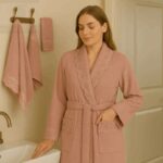 روب حمام 3 قطع عرايسي قطن %100 LADY ROSE S - M