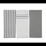 طقم بشاكير مطبخ 3 قطع VALOR ATLANTIS GREY 45X70 CM