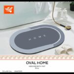 دعسة حمام فائقة الامتصاص OVAL HOME GRAY 50X80 CM