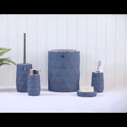 طقم اكسسوارات حمام 5 قطع LUMINOUS GREY & SILVER
