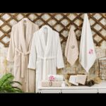 طقم روب حمام قطن 100% 10 قطع VALOR ECO CREAM & BEIGE