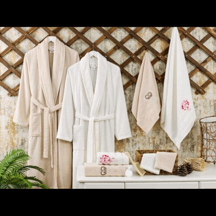 103382039_683355d95a793 طقم روب حمام قطن 100% 10 قطع VALOR ECO CREAM & BEIGE - الصورة 1