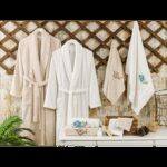 طقم روب حمام قطن 100% 10 قطع VALOR ECO CREAM & BEIGE