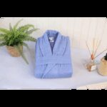 روب حمام قطن 100% VALOR SİLVER BLUE ONE SIZE