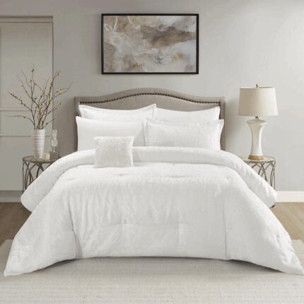 طقم غطاء تخت 7 قطع TAILOR JACQUARD MAXIMOS IVORY KING 270X240 CM