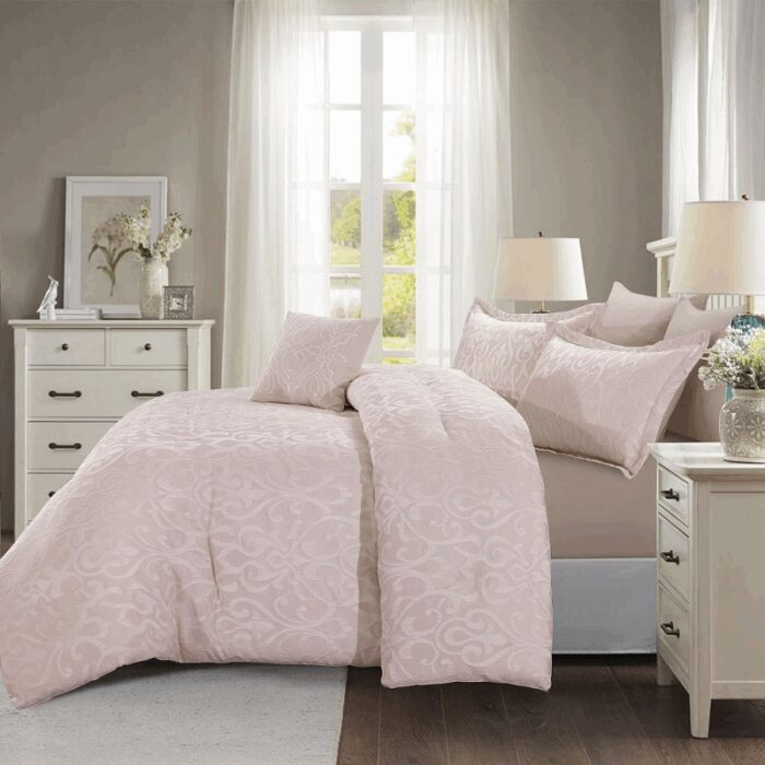 ⁦طقم غطاء تخت 7 قطع TAILOR JACQUARD - MAXIMOS TEA ROSE KING 270X240 CM⁩ - الصورة ⁦3⁩