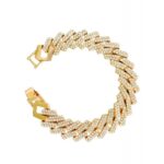 إسوارة فاخرة للنساء - بلون الذهب الوردي Rose Gold - مع سترس لامع