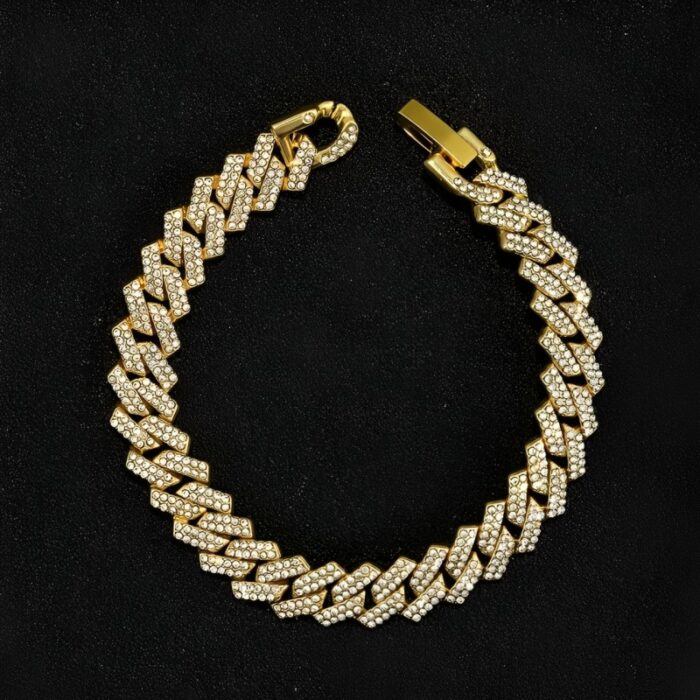 ⁦إسوارة فاخرة للنساء - بلون الذهب الوردي Rose Gold - مع سترس لامع⁩ - الصورة ⁦2⁩