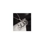 قلادة مميزة للنساء بلفظ الجلالة - مصنوعة من الستانلس ستيل المقاوم للصدأ - لون فضي