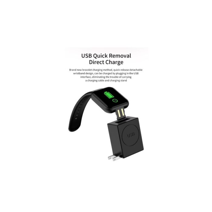 ⁦بكج ساعة ذكية D20 إلكترونية لمراقبة اللياقة البدنية - مع ايربود لاسلكية تعمل بالبلوتوث- لون أسود⁩ - الصورة ⁦4⁩