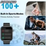 ⁦ساعة ذكية بلوتوث- شاشة مربعة موديل T168 للاتصال اللاسلكي للرجال والنساء - شاشة لمس كاملة 1.73 انش - ساعة ذكية للرياضة واللياقة البدنية⁩ - الصورة ⁦5⁩