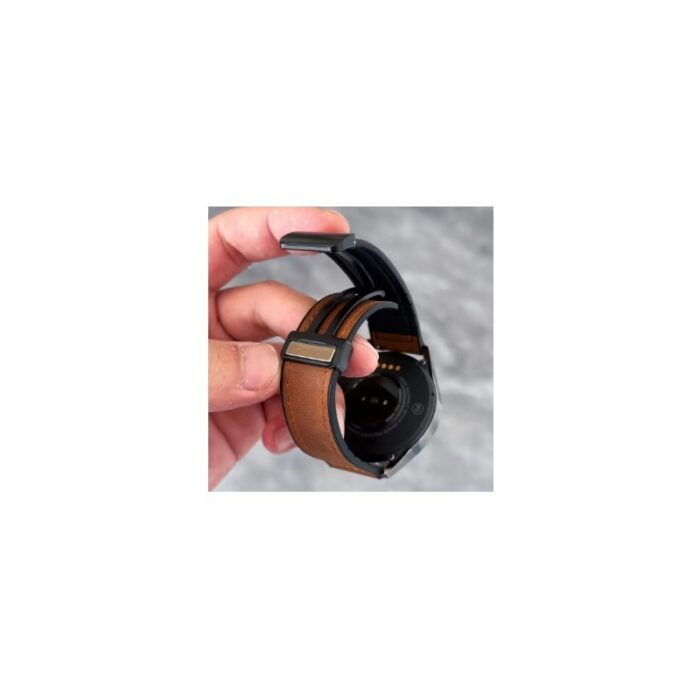 103382209_6833576ad8c19 حزام ساعة ذكية - جلد مغناطيسي للرجال والنساء ، متوافق مع ساعات هواوي ، شاومي ، سامسونج ، جالاكسي - مقاس 22 ملم- لون أسود - الصورة 1