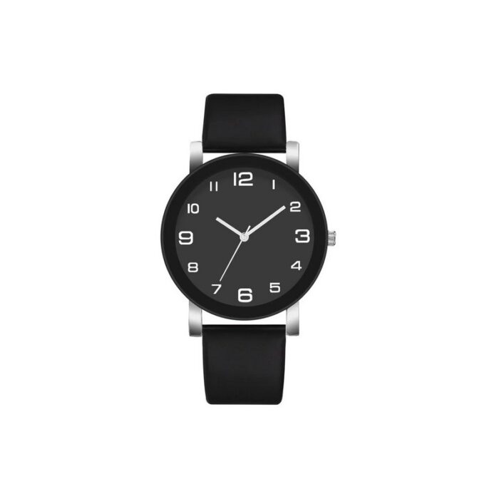 103382252_6833577ae061a ساعة كوارتز فاخرة للرجال حزام جلد لون أسود - الصورة 1