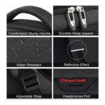 ⁦شنتة لابتوب فخمة مع مدخل USB ومقاومة للماء والخدش وبتصميم أنيق وعصري، وذات سعة كبيرة وجيوب متعددة⁩ - الصورة ⁦2⁩