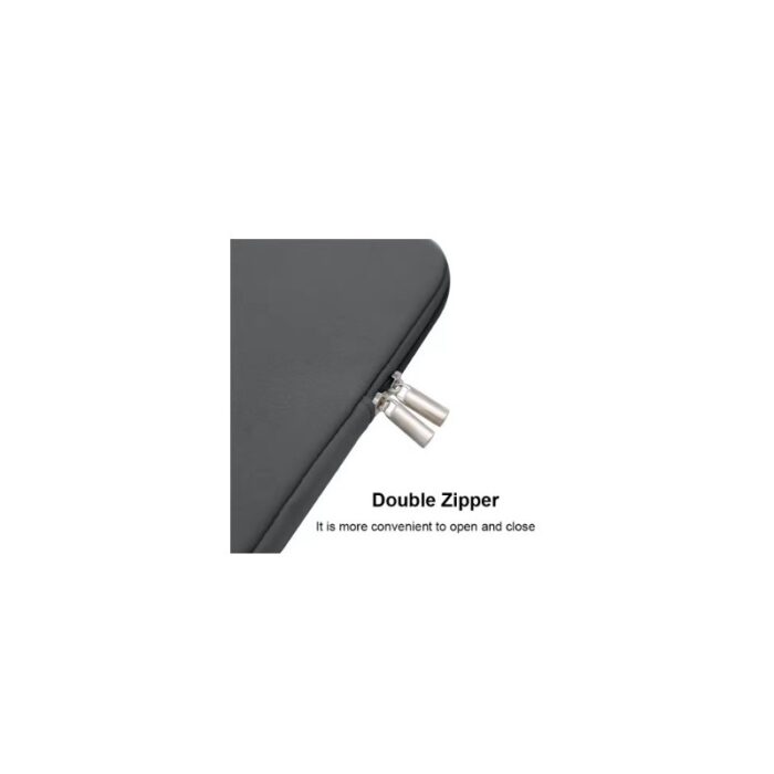 ⁦شنتة لابتوب عصرية وأنيقة للرجال والنساء - حماية فائقة وذات سحاب مزدوج - تتوافق مع أجهزة شاومي، لينوفو، ديل ، ماك بوك -  سعة كبيرة 15.6 بوصة - لون أسود⁩ - الصورة ⁦4⁩