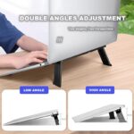 ⁦حامل كمبيوتر محمول وخفيف الوزن قابل للطي ومناسب لأجهزة الكمبيوتر الشخصي - ارتفاع قابل للتعديل - مصنوع من مادة ABS عالية الجودة⁩ - الصورة ⁦3⁩