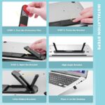 ⁦حامل كمبيوتر محمول وخفيف الوزن قابل للطي ومناسب لأجهزة الكمبيوتر الشخصي - ارتفاع قابل للتعديل - مصنوع من مادة ABS عالية الجودة⁩ - الصورة ⁦7⁩
