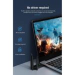 ⁦محول USB 3.0 واي فاي للكمبيوتر الشخصي - 4 أنتينات ، جهاز استقبال لاسلكي ، ثنائي النطاق - سرعة النفاذية  Mbps1200- ثنائي النطاق GHz & 5GHz - ماركة ICANING⁩ - الصورة ⁦4⁩