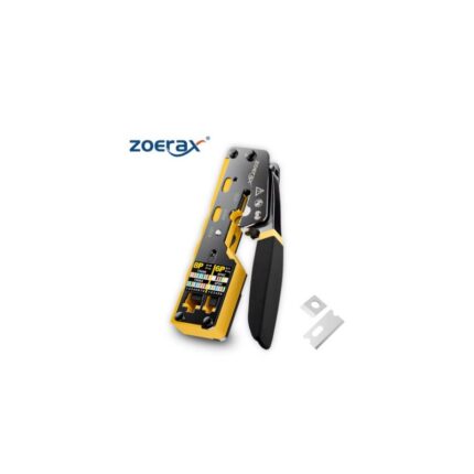 مكبس لأسلاك الشبكة نوعية ممتازة موديل ZoeRax RJ45 مصنوعة من مواد متينة مع شفرات بديلة هذه الأداة متوافقة مع أسلاك Cat6 Cat5 Cat5e RJ46