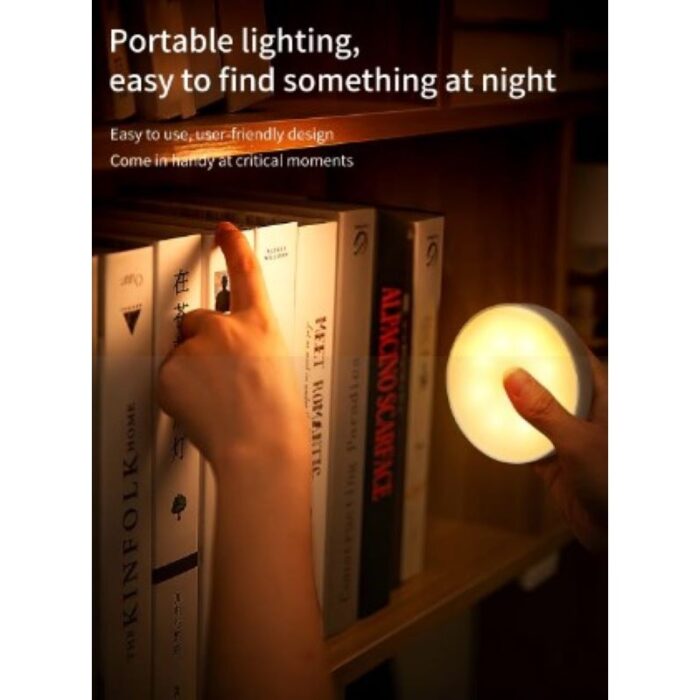 ⁦أضواء ذكية LED مع خاصية استشعار الحركة- ذات لون أصفر قابل للشحن USB - يأتي مع قطعة مغناطيس لتثبيته في أي مكان في البيت⁩ - الصورة ⁦2⁩