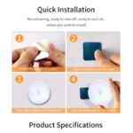 ⁦أضواء ذكية LED مع خاصية استشعار الحركة- ذات لون أصفر قابل للشحن USB - يأتي مع قطعة مغناطيس لتثبيته في أي مكان في البيت⁩ - الصورة ⁦3⁩