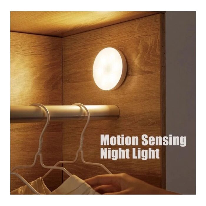 ⁦أضواء ذكية LED مع خاصية استشعار الحركة- ذات لون أصفر قابل للشحن USB - يأتي مع قطعة مغناطيس لتثبيته في أي مكان في البيت⁩ - الصورة ⁦8⁩