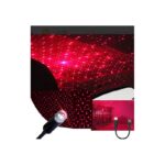ضوء صغير USB على شكل نجوم ذات 5 أنواع إضاءة  - يمكن استخدامه في السيارة أو في البيت - لون أحمر