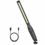 ⁦مصباح يدوي LED مغناطيسي لاصلاح السيارات والمنزل والمرآب والطوارئ قابل لاعادة الشحن قابل للطي مع خطاف تعليق⁩ - الصورة ⁦3⁩