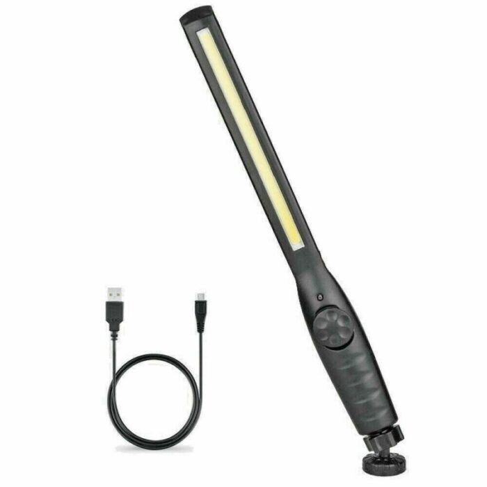 مصباح يدوي LED مغناطيسي لاصلاح السيارات والمنزل والمرآب والطوارئ قابل لاعادة الشحن قابل للطي مع خطاف تعليق - Image 3