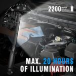 ⁦مصباح يدوي LED مغناطيسي لاصلاح السيارات والمنزل والمرآب والطوارئ قابل لاعادة الشحن قابل للطي مع خطاف تعليق⁩ - الصورة ⁦5⁩