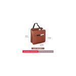 ⁦حقيبة تخزين مقعد السيارة الخلفي متعددة الوظائف مصنوعة من الجلد قوة تحمل قوية مقاومة للاهتراء ومضادة للأوساخ لون بني⁩ - الصورة ⁦4⁩