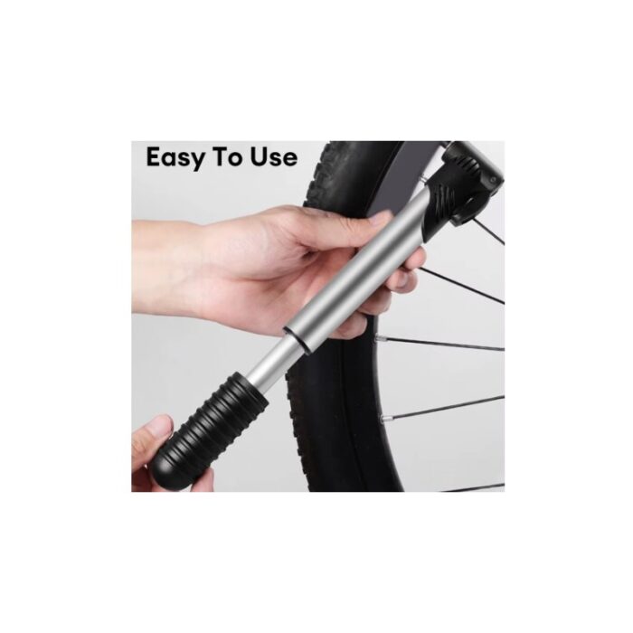 103382475_683358f425156 مضخة هواء يدوية صغيرة محمولة على شكل عصا لاطارات الدراجات مصنوعة من الفولاذ المقاوم للصدأ - نوع الصمام شريدر / بريستا - الصورة 1