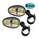 مرايا صغيرة للدراجات الهوائية والكهربائية شكل بيضاوي- قابلة للضبط قابلة للدوران 360 درجة وذات جودة جيدة حجم صغير عدد 2