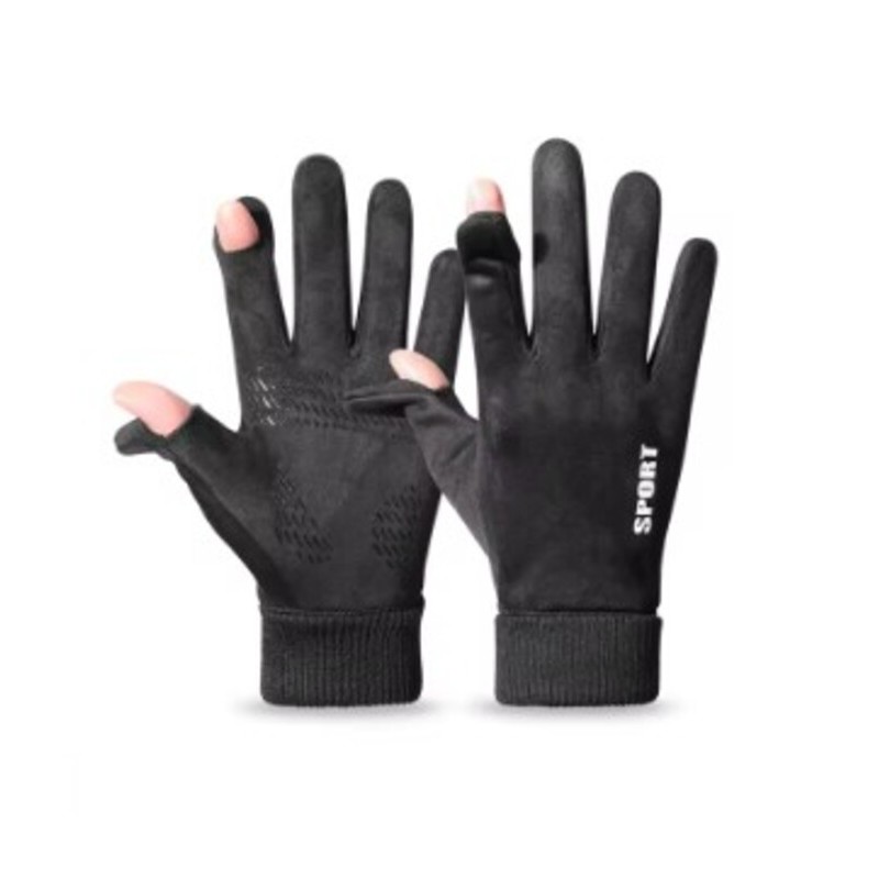 ⁦كفوف لشاشات اللمس وقيادة الدراجات لون اسود ماركة Sport⁩ - الصورة ⁦1⁩