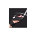 قفاز كفوف مصباح يدوي LED كف واحد لليد اليسرى - مثالي عند الجري الليلي  أو في التخييم  وركوب الدراجات لون أسود