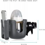 ⁦حامل اكواب وللجوال لعربة الاطفال لعربات الاطفال مع مشبك لتثبيته مضاد للانزلاق⁩ - الصورة ⁦3⁩