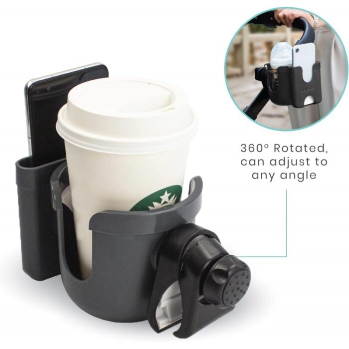 ⁦حامل اكواب وللجوال لعربة الاطفال لعربات الاطفال مع مشبك لتثبيته مضاد للانزلاق⁩ - الصورة ⁦4⁩