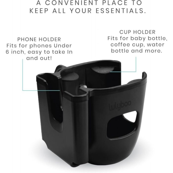 ⁦حامل اكواب وللجوال لعربة الاطفال لعربات الاطفال مع مشبك لتثبيته مضاد للانزلاق⁩ - الصورة ⁦5⁩