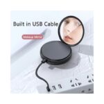 ⁦باور بانك محمول سعة 20000 ميلي أمبير مع مرآة - ذات 3 أسلاك مدمجة USB ومايكرو و  Lightining و Type C - حجم وسط⁩ - الصورة ⁦4⁩