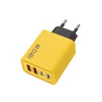 ⁦عظمة شحن سريع مدخلين USB ومدخلين Type C بقوة 120 واط متوافق مع هواتف شاومي هواوي وأيفون 14 و15⁩ - الصورة ⁦2⁩