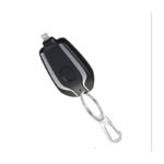 ⁦باور بانك مدخل ايفون على شكل ميدالية مفاتيح محمول حجم صغير وخفيف الوزن سعة 2000 ميلي أمبير لون زهري/ أسود حصريًا في مارت⁩ - الصورة ⁦3⁩