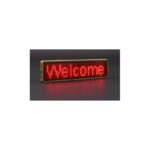 ⁦شارة اسم LED علامة حمراء  عن طريق البلوتوث - قابل لإعادة الشحن بسلك USB يعمل عبر تطبيق الهاتف المحمول Android iOS⁩ - الصورة ⁦2⁩