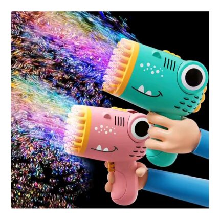 لعبة مسدس فقاعات الماء للأطفال لون أخضر 40 فتحة يعمل بالبطاريات