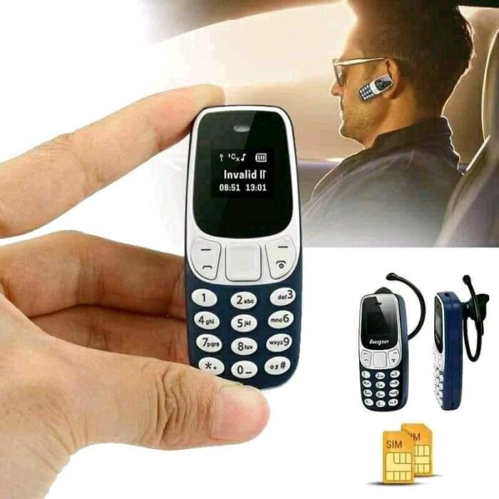 ⁦هاتف محمول صغير يدعم شريحتين SIM - على شكل سماعة صغيرة بحجم ولاعة - مزود بتقنية البلوتوث وإمكانية تغيير الصوت و تسجيل المكالمات الهاتفية⁩ - الصورة ⁦13⁩