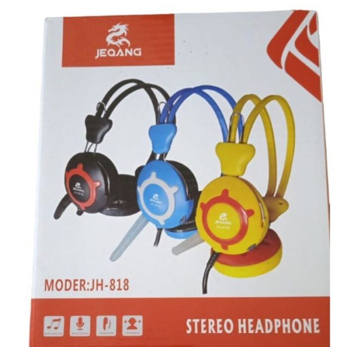 103382572_6833594d3403c سماعة رأس سلكية مع ميكروفون للألعاب موديل JEQANG JH-818 لون أسود - الصورة 1