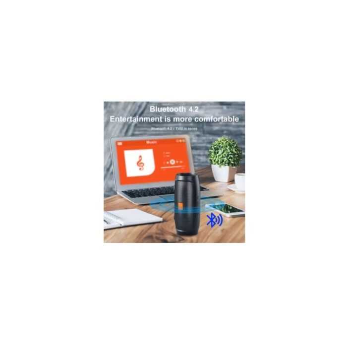⁦سبيكر مكبر صوت بلوتوث لاسلكي - محمول وخفيف الوزن - نطاق الارسال يصل ل 10 متر- منافذ USB وTF card - قوة 6 واط وبطارية 800 ميلي أمبير⁩ - الصورة ⁦2⁩