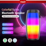 مكبر صوت بلوتوث لاسلكي مع إضاءة LED - بقوة 5 واط - منفذ شحن USB ومنفذ TF card