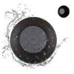 ⁦سبيكر  لاسلكي مضاد للماء ومستقبل للمكالمات وسماع الموسيقى - مضاد للماء ومحمول - يعمل بالبلوتوث - يمكن استخدامه في السيارة  او الحمام  - لون أسود⁩ - الصورة ⁦3⁩